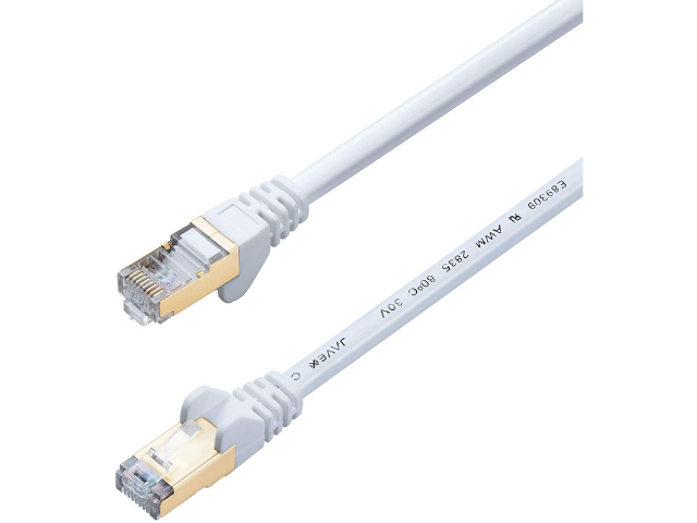 CAT 6A / CAT 7 Ethernet JAVEX Patch Cable Network Internet Cord RJ45 Standard 600MHz 10Gbps UL Listed Jumper LAN for Modem Router Computer Switches 25 FT White