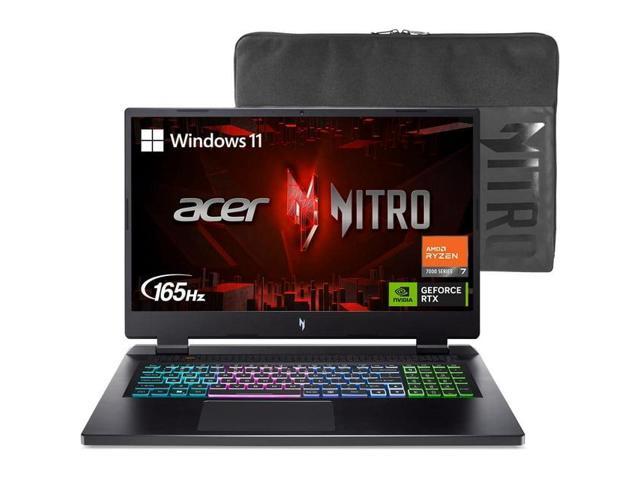 acer Nitro 17 Gaming Laptop, AMD Ryzen 7 7840HS Octa-Core CPU, NVIDIA  GeForce RTX 4060 Laptop GPU, 17.3 QHD 165Hz IPS Display, 1TB Gen 4 SSD