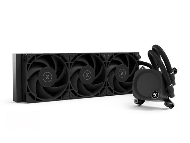 EK-Nucleus AIO CR360 Dark 360mm AIO Liquid Cooler With EK FPT 120mm Fans - Compatible with latest Intel and AMD CPU sockets - LGA 1700 and AM5