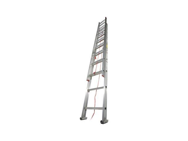 Werner D1124-2 Multi-Section Extension Ladder, 200 lb, 1-1/2 in, 3 in I ...