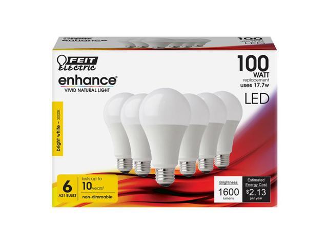 4-PACK 3K to 6K,100W EQUIVALENT 15 WATT A21 LED LIGHT BULB DAYLIGHT DIMMABLE 