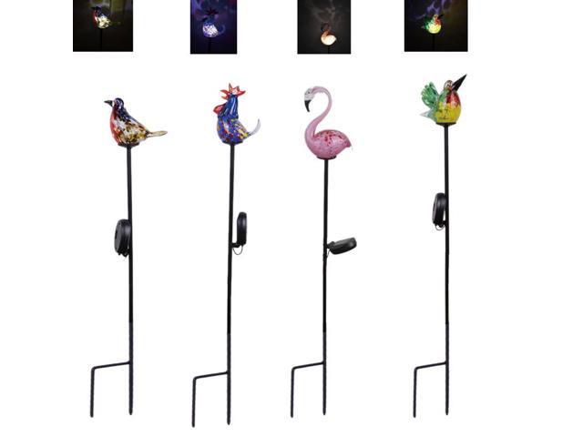 Meadow Creek Assorted Glass 31 in. H Bird Solar Garden Stake - Total Qty: 8