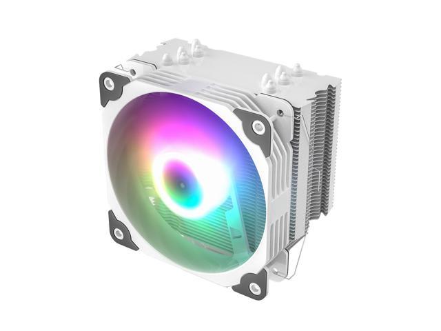 Vetroo V5 White CPU Air Cooler w/ 5 Heat Pipes 120mm PWM Processor 150W TDP Cooler for Intel LGA 1200/115X AMD Ryzen AM4 Socket w/Addressable RGB Sync