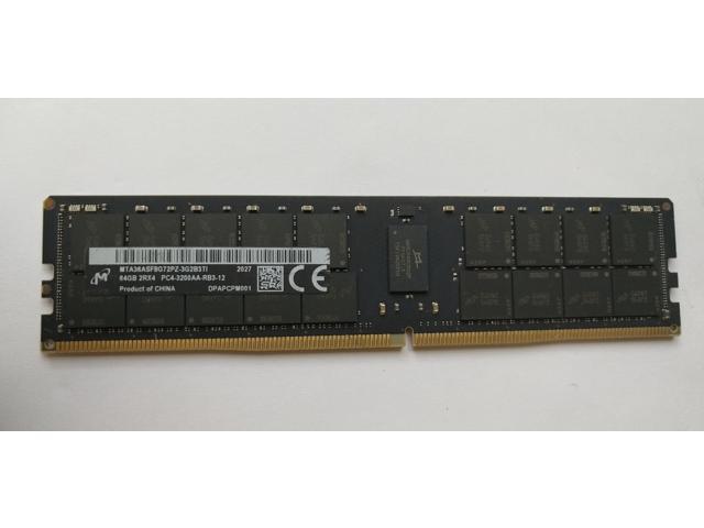 Micron 64GB DDR4 3200 8Gx72 ECC CL22 RDIMM Server Memory Module -  MTA36ASF8G72PZ-3G2B2