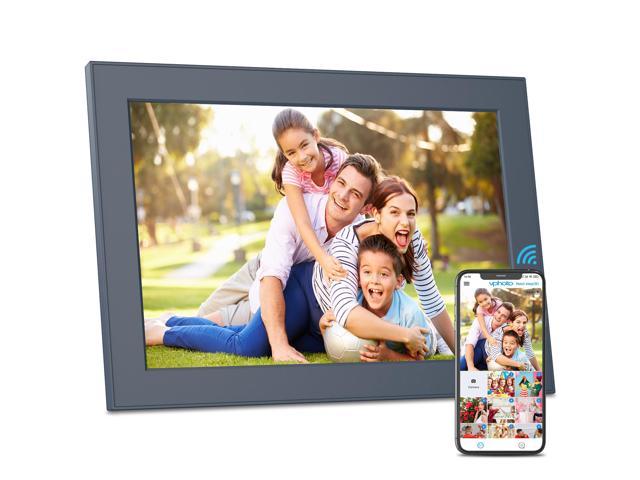Digital Photo Frame WiFi 10.1Inch HD 1280x800 Touch Screen IPS Display 16GB Storage Automatic Rotation with iOS and Android Frameo App for Men for Women for Parents and Family 
