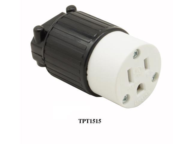 UL Listed Plug Extender 2 PCS 3-Outlet Grounding Adapter Heavy-Duty Power Tap 