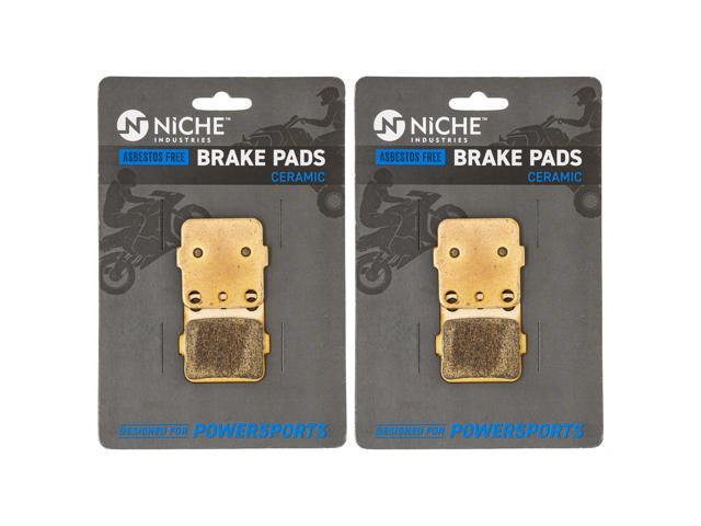 NICHE Ceramic Front Brake Pad Set for Honda 43120-HA5-305 06435-HP5-602 Yamaha 5LP-W0046-50-00 2 Pack
