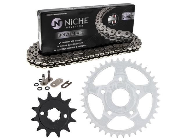 NICHE Drive Sprocket Chain Combo for Honda ATC200X Front 12 Rear 40 Tooth 520V-X X-Ring 88 Links 