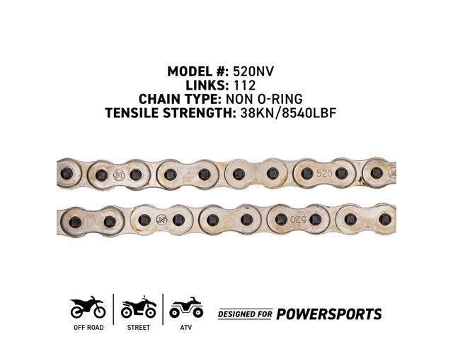 NICHE Drive Sprocket Chain Combo for 1985 Kawasaki KX250 Front 14 Rear 50 Tooth 520V O-Ring 112 Links 