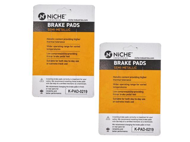 NICHE Brake Pad Set for Kawasaki Ninja ZX12R ZX7R ZRX1200R ZRX1100  43082-1257 Rear Semi-Metallic 2 Pack