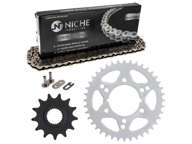 NICHE Drive Sprocket Chain Combo for Polaris Trail Boss 250 Xpress 400 Front 13 Rear 40 Tooth 520V O-Ring 86 Links 