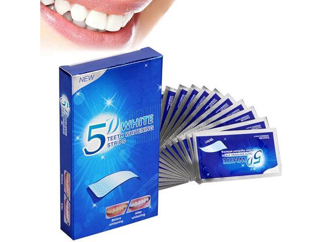 7 Pair /Set 5D Teeth Whitening Strips White Tooth Dental...
