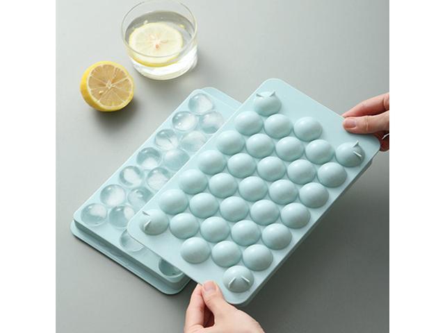 2PCS Blue Mini Circle Round Ice Cube Tray Boxes Ice Ball Maker Mold For  Freezer 