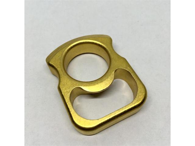 2" Solid Brass Pocket EDC Survival Tool Bottle Opener Keychain Key Ring Holder 