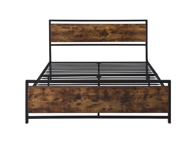 Vanergy Full Queen Bed Frame With, Queen Size Bed Frame With Wood Headboard