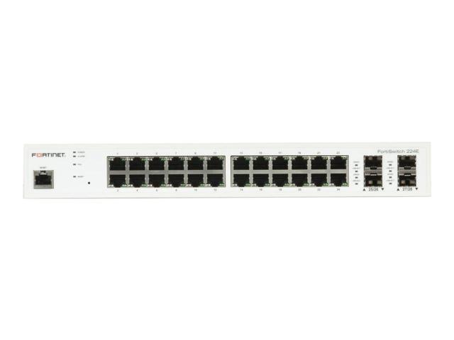 Fortinet FortiSwitch 224E - switch - 24 ports - managed - rack ...