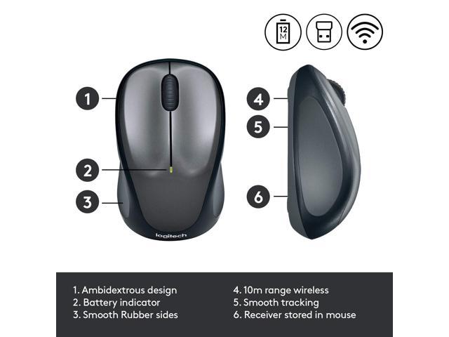 M235 Wireless Mouse, 2.4 USB Unifying Receiver, 1000 DPI Optical Tracking, 12 Month Life Battery, Compatible with Windows, Mac, Chromebook/PC/Laptop - Red Mice - Newegg.com