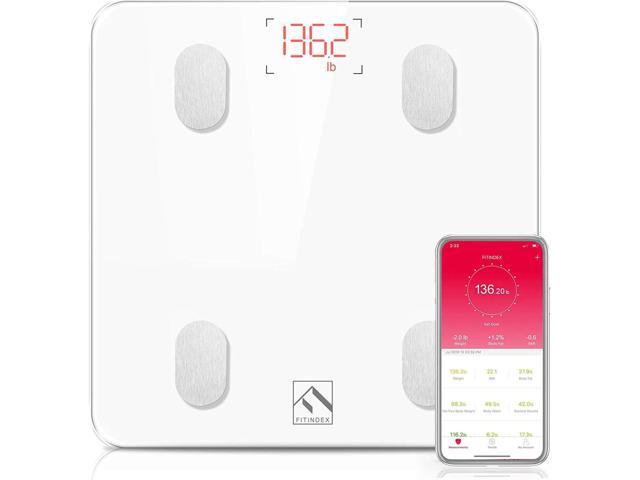 Photo 1 of FITINDEX Bluetooth Body Fat Scale, Smart Wireless BMI Bathroom Weight Scale Body Composition Monitor Health Analyzer with Smartphone App for Body Weight, Fat, Water, BMI, BMR, Muscle Mass