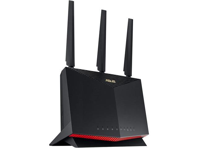 ASUS RT-AX86U AX5700 Dual Band WiFi 6 Gaming Router 802.11ax, up to 2500sq ft & 35+ Devices, Mobile Game Mode, Lifetime Free Internet Security, Mesh WiFi support, Gaming Port, Adaptive QoS (2nd hand)