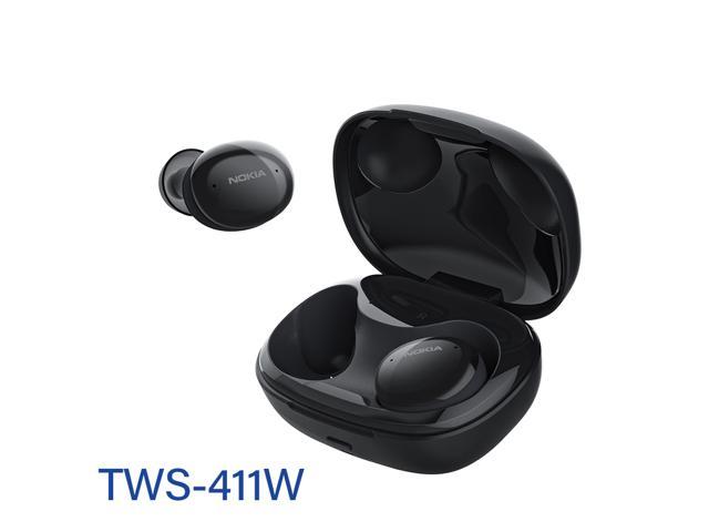 Nokia TWS-411W Bluetooth 5.1 Wireless Earphones HIFI Stereo Noise Cancelling Headset Touch Control Sports Earbuds Wireless Charging Headphones