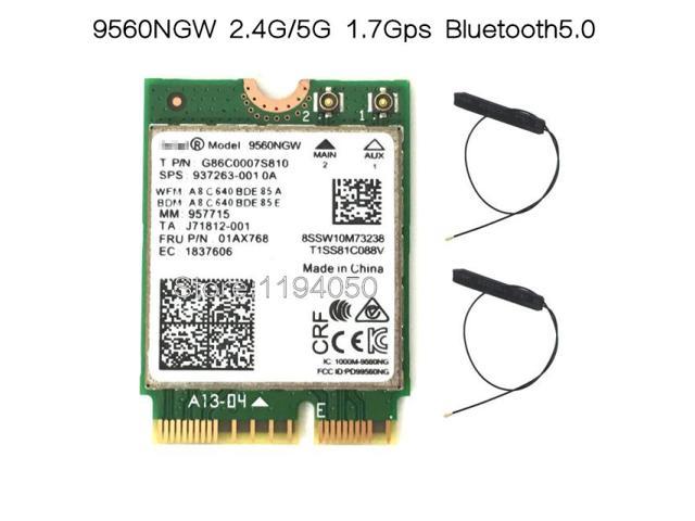 kiwi stempel Ende Dual-Band Wireless AC 9560 for Intel 9560ngw 802.11ac NGFF 2.4G / 5G 2x2  Wi-Fi Card Bluetooth 5.0 NGFF /M.2 - Newegg.com