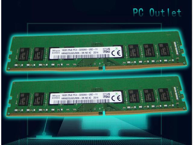 SK Hynix HMA82GU6DJR8N-XN 32GB(2X16GB) DDR4 3200 2Rx8 PC4-3200AA UB2  Desktop PC Memory