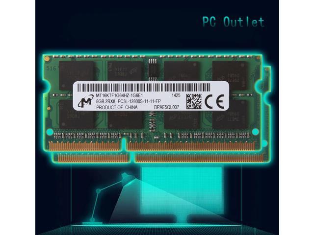 PC3L-12800S 2Rx8 DDR3 1600MHz 204pin So-Dimm Laptop Memory Micron 8GB 2X4GB 
