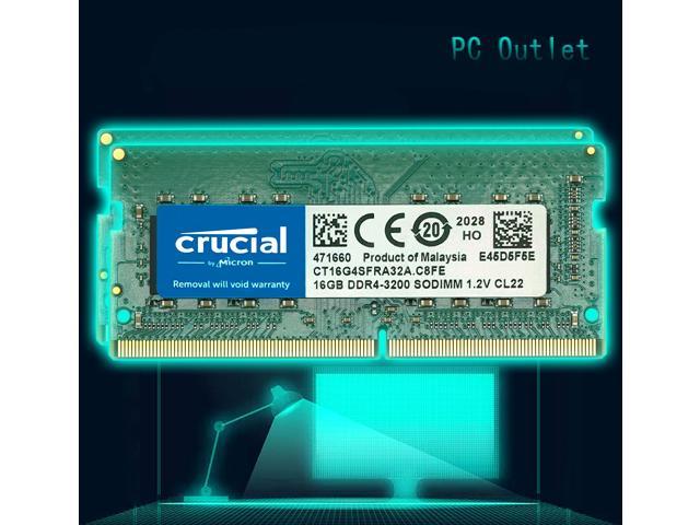 32gb 2 X 16gb Crucial Ddr4 3200mhz Ram Pc4 25600 Cl22 12v Sodimm Laptop Memory Ct16g4sfra32a 3680