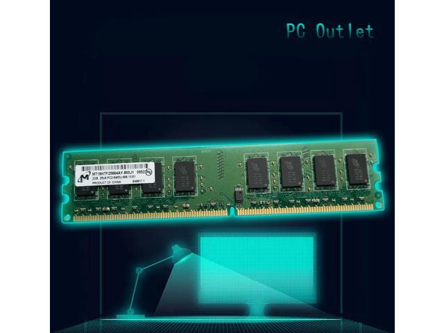 1GB Micron MT8HTF12864AZ-667H1 PC2-5300U DDR2 Crucial NON-ECC memoria RAM 