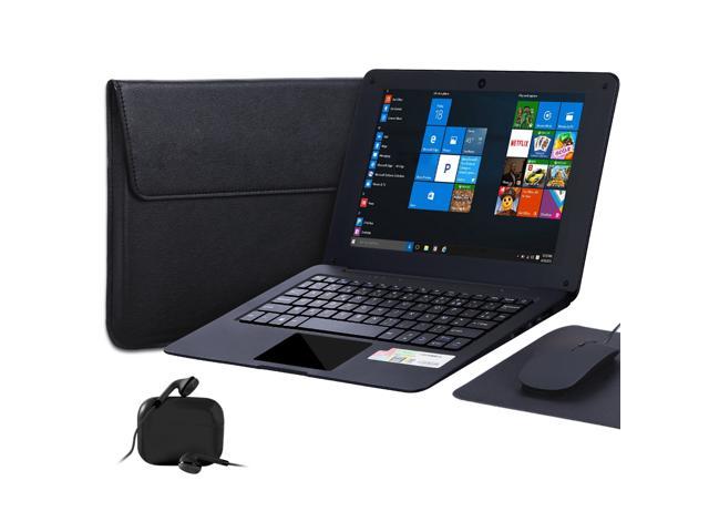 10.1 Inch Windows 10 Laptop Quad Core Notebook Slim and Lightweight Mini Netbook Computer with Netflix Youtube Bluetooth Wifi Webcam HDMI , and Laptop Bag,Mouse, Mouse Pad, Headphone