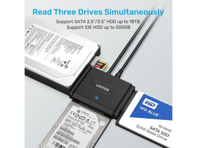 USB 3.0 bis 2.5/3.5 SATA/IDE Adapter Festplattenadapter Universal HDD/SSD
