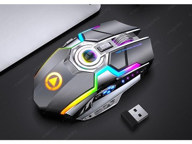 A5 Wireless Gaming Mouse Rechargeable Silent LED Backlit Mice USB ...