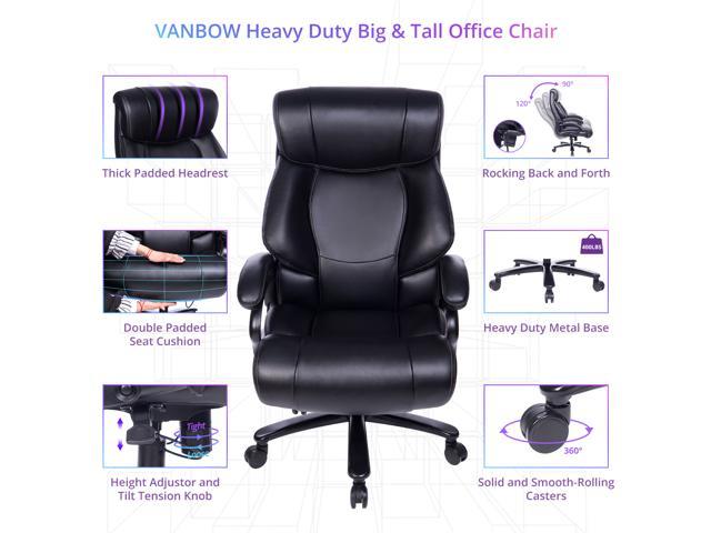 vanbow high back leather office chair