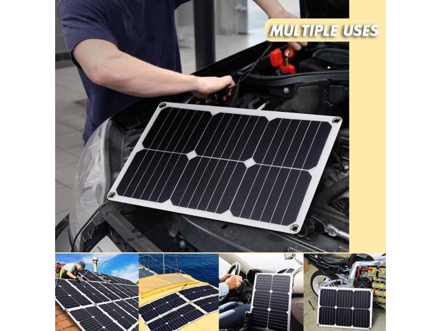30W 12V Dual USB Flexible Solar Panel Battery Charger Controller Car Kit no A0L0