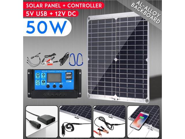 50W 18V Flexible Solar Panel Battery Charger Kit Car Boat Home RV+USB Controller 50W 18V Flexible Solar Panel Battery Charger Kit Car Boat Home RV+USB Controller