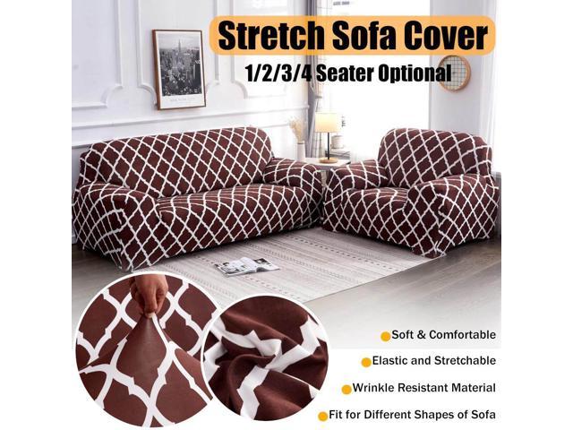 1/2/3 Sofa Covers Couch Slipcover  Stretch Elastic Fabric Settee Protector Fit