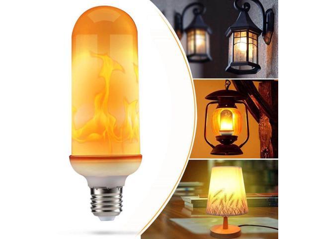 Fire Light Bulb-E27 Flickering Lamp Decor Hot 4Modes LED Flame Effect-Simulated