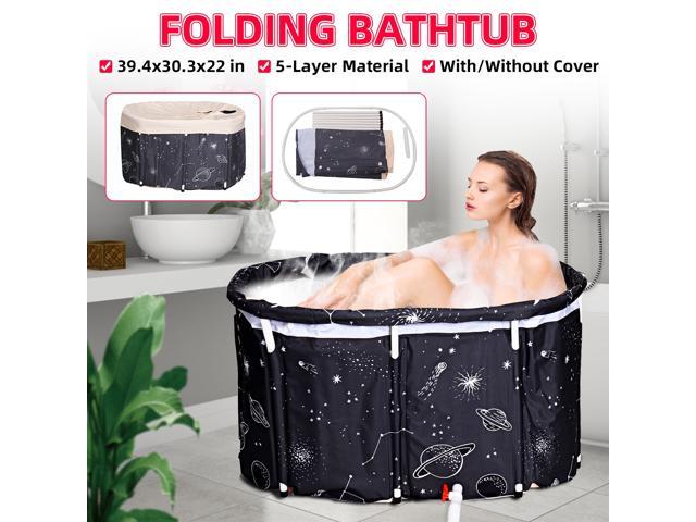 Adult Folding Bathtub Portable Shower Water Spa Bath Tub Household