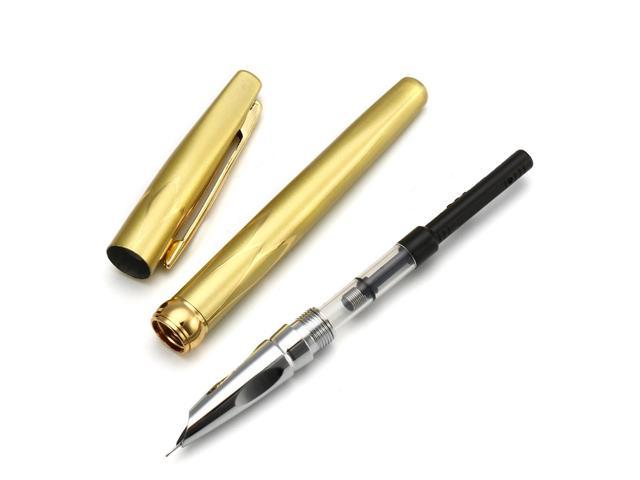 White Lacquer with Gold Inlayed Trim 3019 Fine Fountain Pen New Luxury Hero No 