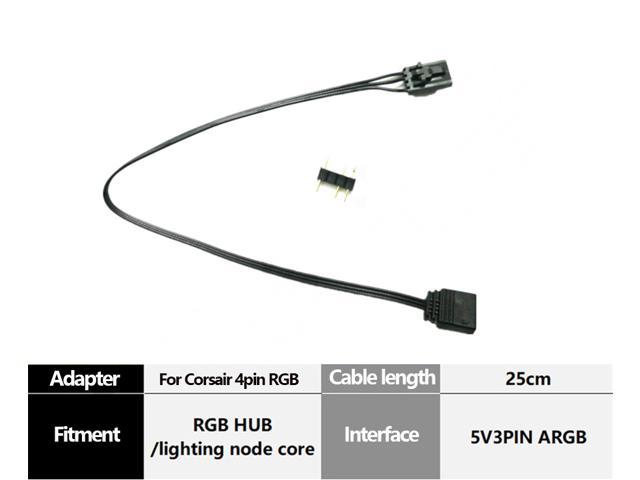Adapter cable Corsair RGB Fan (4-pin) to Asus Aura/MSI Light RGB Newegg.com
