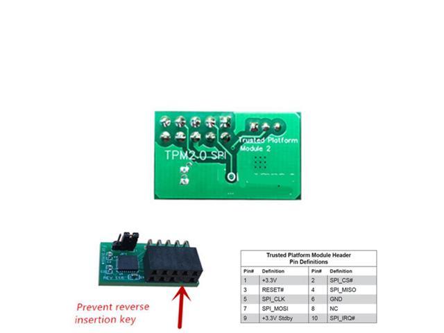 10 Pin SPI Module TPM 2.0 10 Pin SPI Security Module   Replacement For Supermicro AOM TPM 9670V S With 9670 Chipset TCG 2.0 Compliant