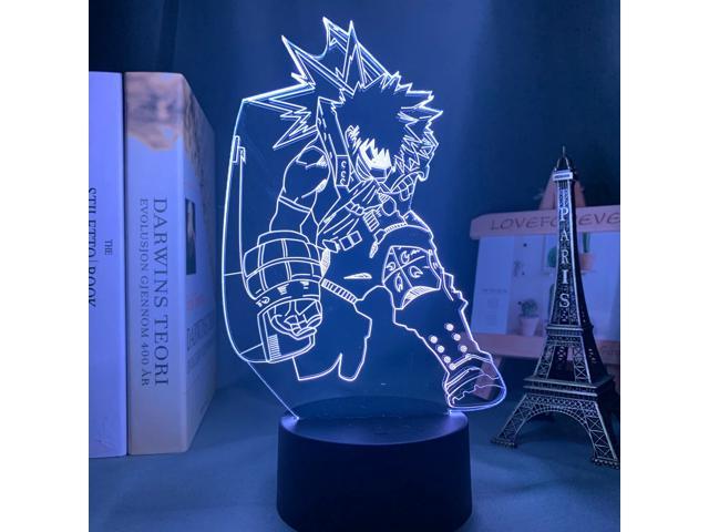 Anime My Hero Academia Bakugo LED 3D Colorful Lamp Gift 16 Color Remote control 