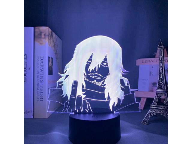 3D Night Light for Boys Anime Lamp Academia Shota Aizawa for Bedroom Decor  Birthday Gift Manga Gadget Light 3D PXJD