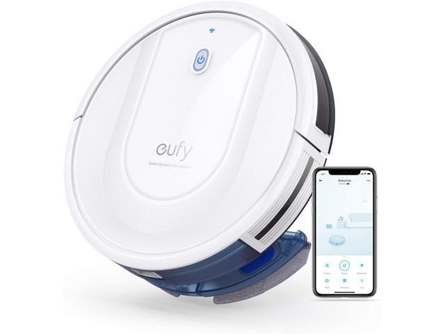 eufy by Anker, RoboVac G10 Hybrid, Robotic Vacuum Cleaner, Smart Dynamic Navigation, 2-in-1 Sweep and mop, Wi-Fi, Super-Slim, 2000Pa Strong Suction, Quiet, Self-Charging, for Hard Floors Only White