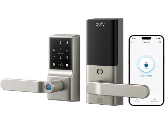Eufy Security Smart Lock C220 - Fingerprint & Keyless Entry, Built-in Wi-Fi, App Control, 8 Month Battery