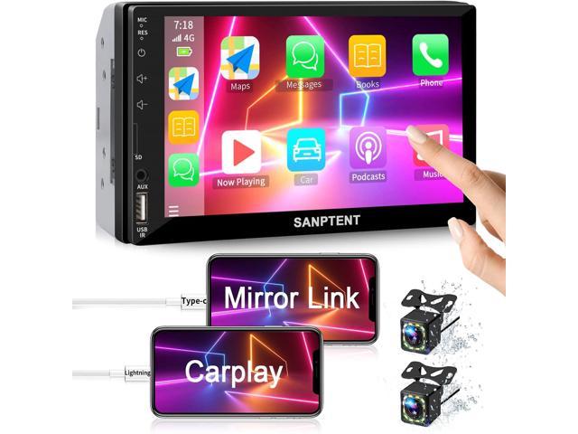 Photo 1 of ***SELLING AS PARTS - FINALE SALE - NO RETURNS****
SANPTENT Double Din Car Stereo Radio Audio Receiver Compatible with Apple Carplay, Android Auto, Mirror Link, 7 Inch Full Touchscreen Car Stereo, Front Backup Cameras, Bluetooth, USB/AUX Port, FM/AM