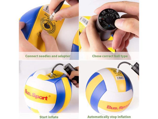 FAST INFLATING HAND AIR PUMP WITH NEEDLE ADAPTER FOR All BALL FOOTBALL Sports 