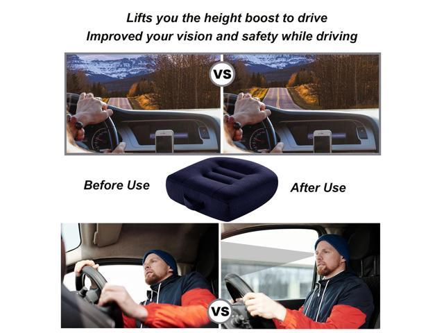 Adult Car Booster Seat Cushion,Posture Cushion Portable Breathable Mesh,  Effectively Increase The Field of View by 12cm/ 4.7in, Ideal for Chair