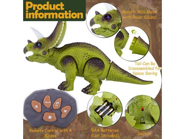 DINOSAUR Triceratop LAYS EGG TOY WALK ROARING SOUND GIFT BATTERY OPERATED 