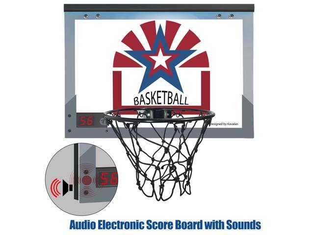 Mini Basketball Hoop Set Electronic Scoreboard Door Wall Mount